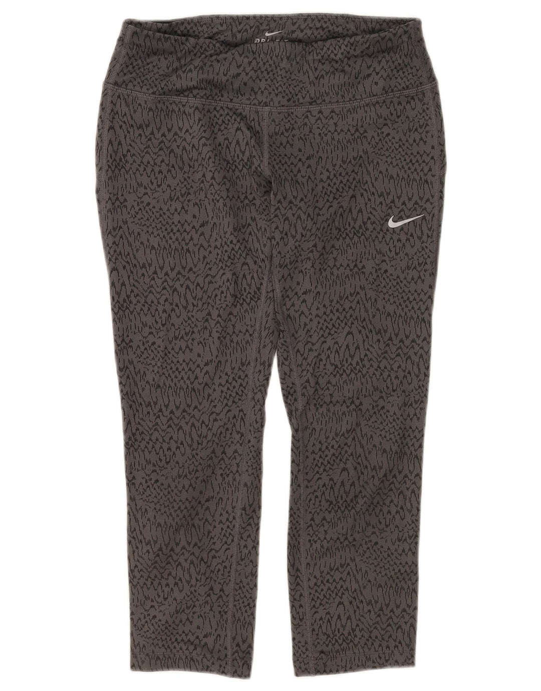 NIKE Γυναικεία Dri Fit Κάπρι κολάν UK 8 Small Grey Animal Print Polyester