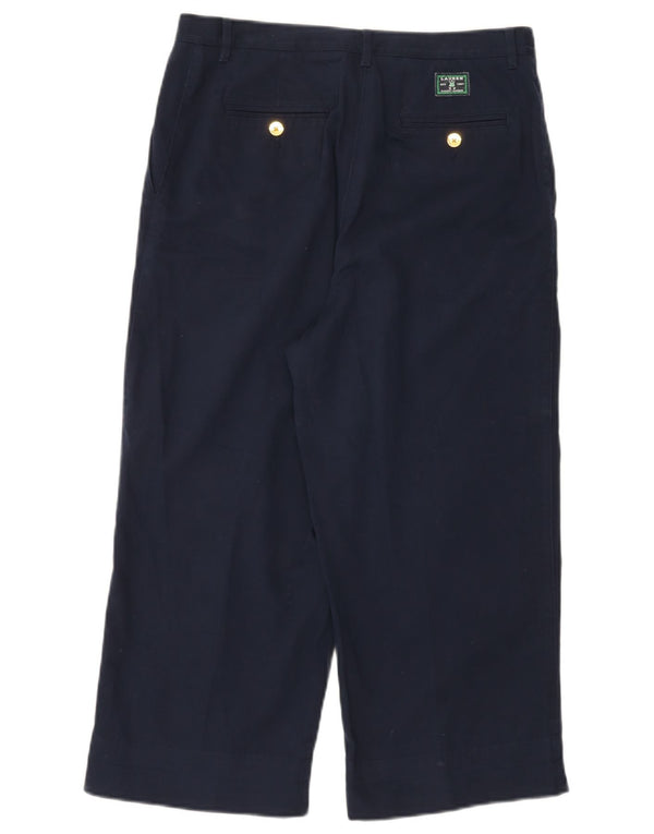 RALPH LAUREN Womens Cropped Trousers US 10 Large W30 L23 Navy Blue