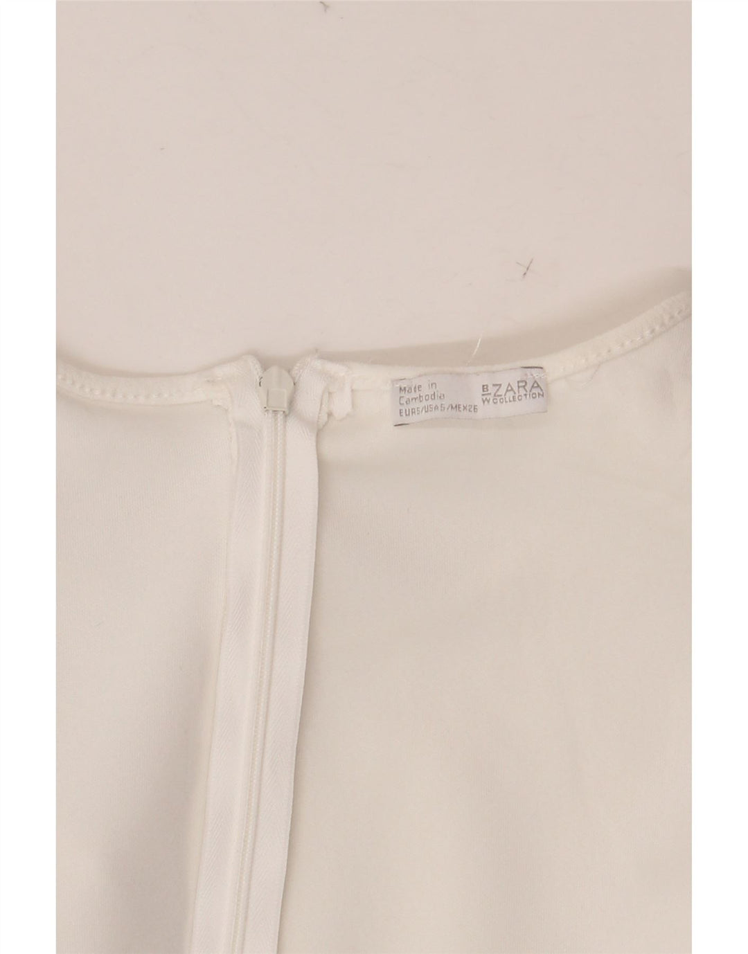 Γυναικείο κοντομάνικο Playsuit ZARA 8 Small W28 Λευκό