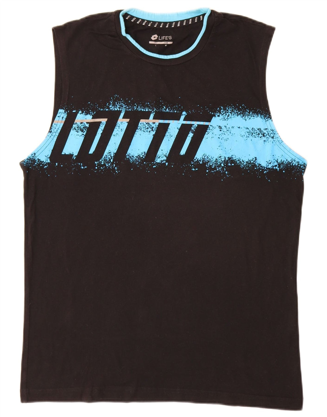 Ανδρικό γραφικό γιλέκο Lotto Top Μεσαίο μαύρο βαμβακερό