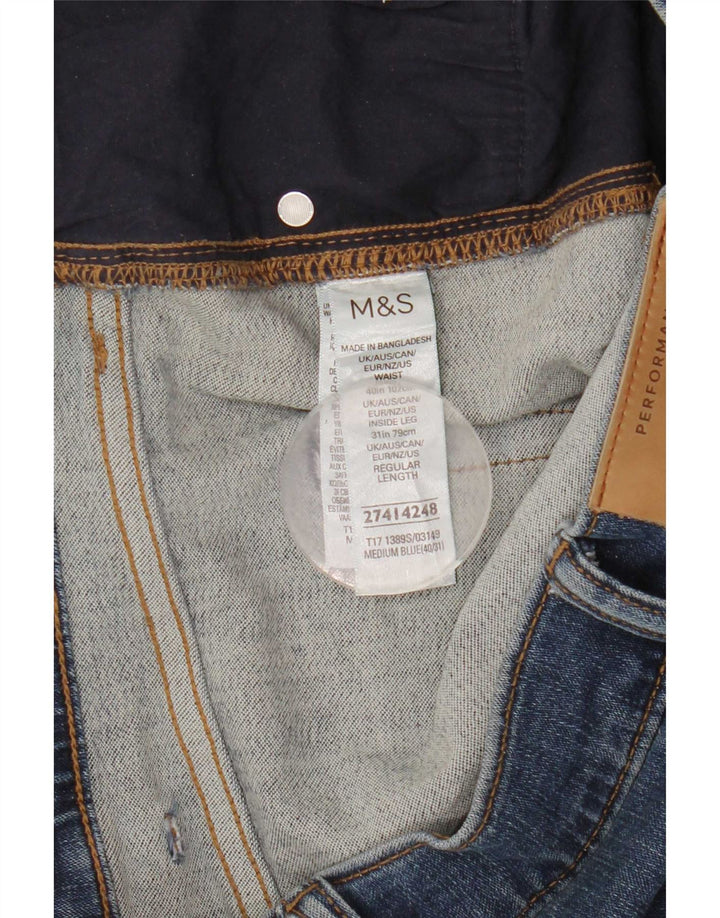 Marks & Spencer Ανδρικό Slim Jeans W40 L31 Blue Cotton
