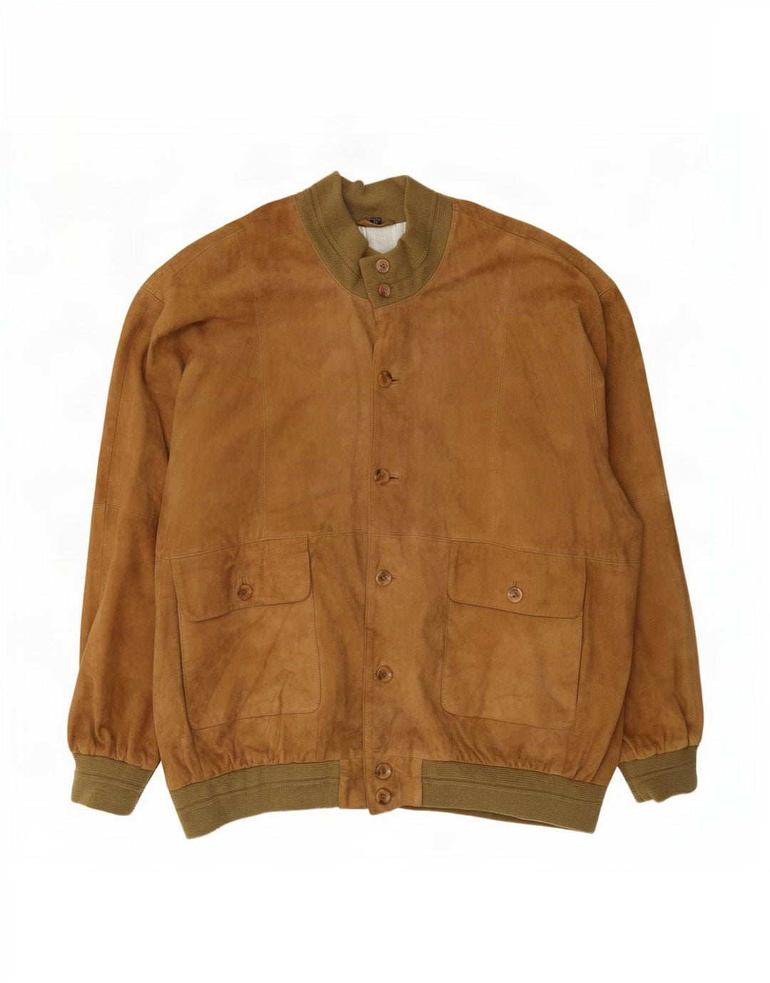 Barisal Ανδρικό Suede Bomber Jacket IT 58 4XL Beige Leather