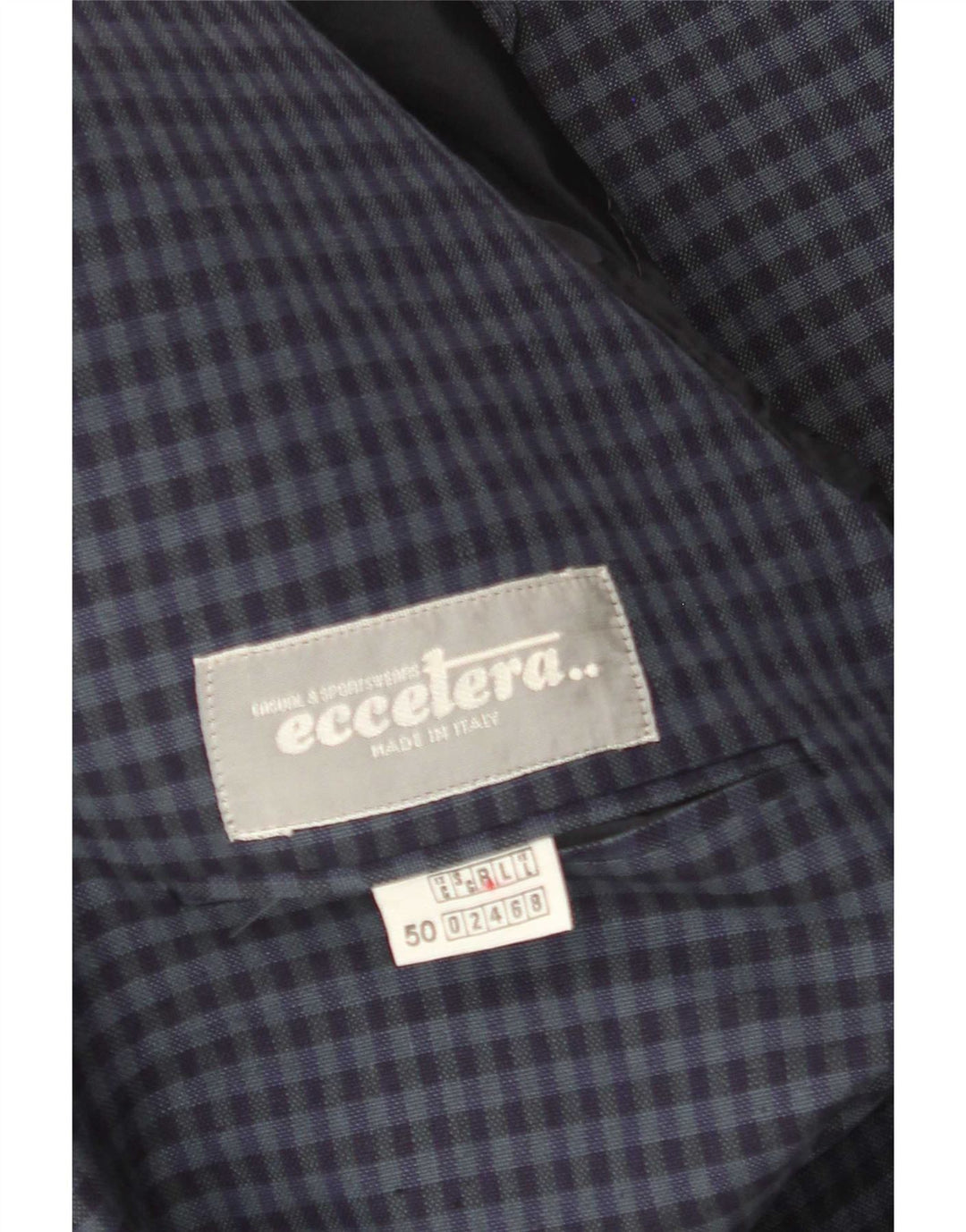 Vintage Ανδρικό σακάκι με 2 κουμπιά σακάκι IT 50 Large Navy Blue Gingham