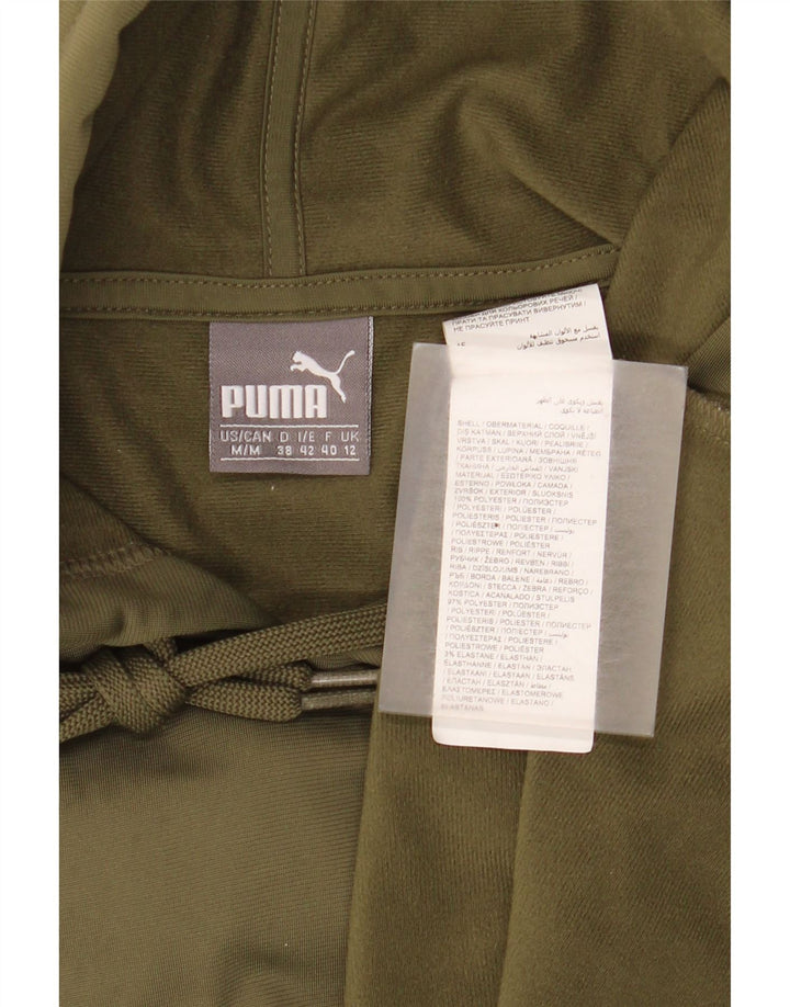 Puma Γυναικείο Γραφικό Hoodie Jumper UK 14 Medium Khaki Polyester