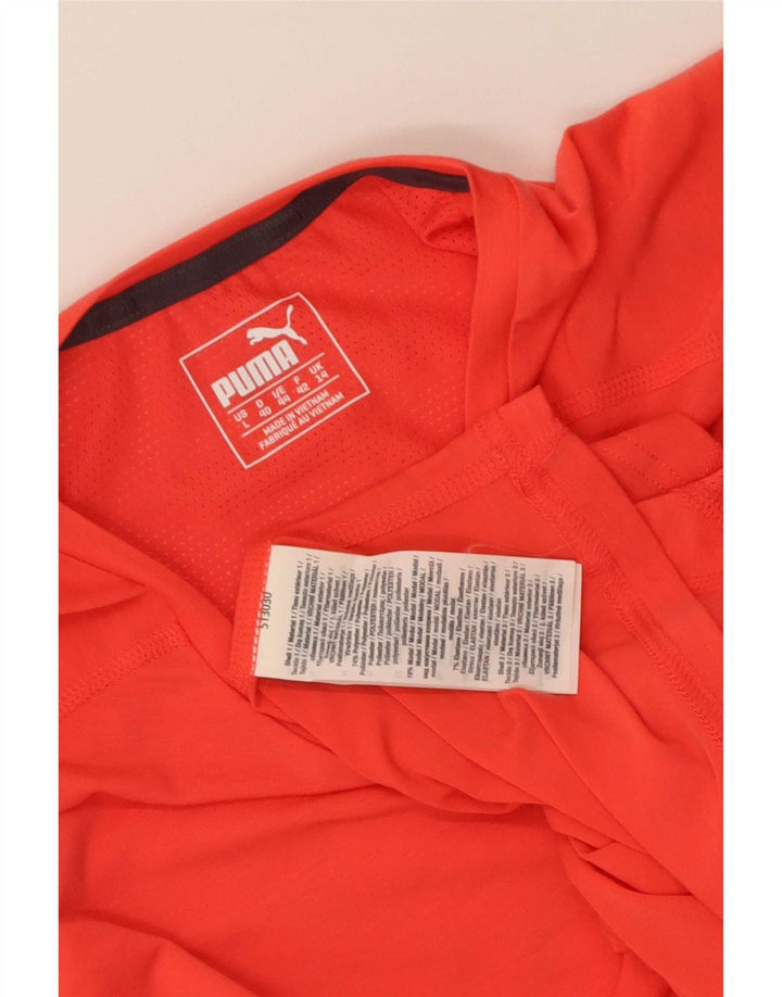Puma Γυναικείο T-Shirt Top UK 14 Large Red Polyester