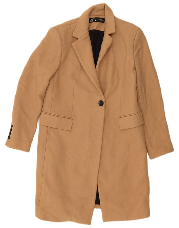 Zara Γυναικείο Πανωφόρι UK 12 Medium Beige Wool