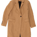 Zara Γυναικείο Πανωφόρι UK 12 Medium Beige Wool