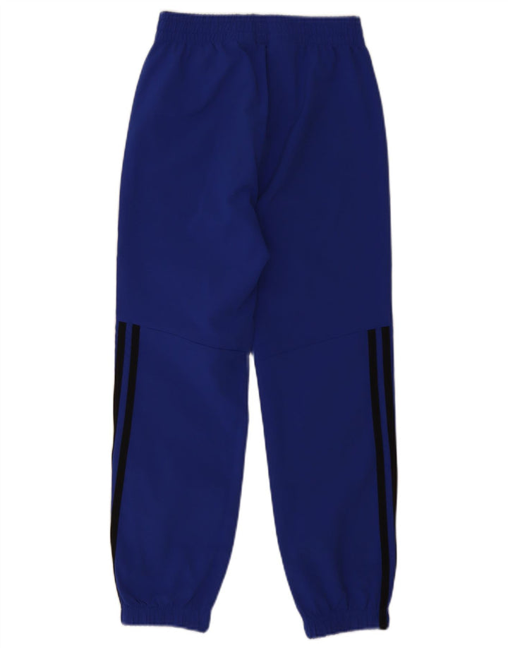 Adidas Boys Tracksuit Trousers Joggers 9-10 Years Blue Polyester