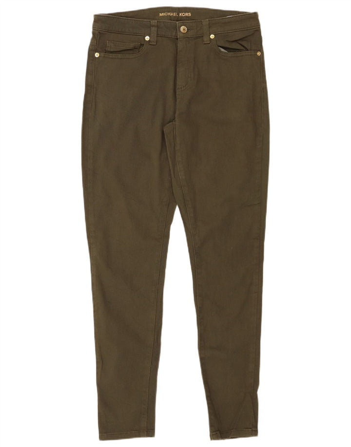 MICHAEL KORS Γυναικείο Skinny Casual Παντελόνι US 8 Medium W28 L29 Khaki