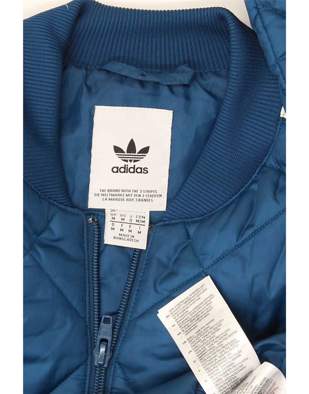 Ανδρικό καπιτονέ μπουφάν Adidas UK 38 Medium Blue Polyester