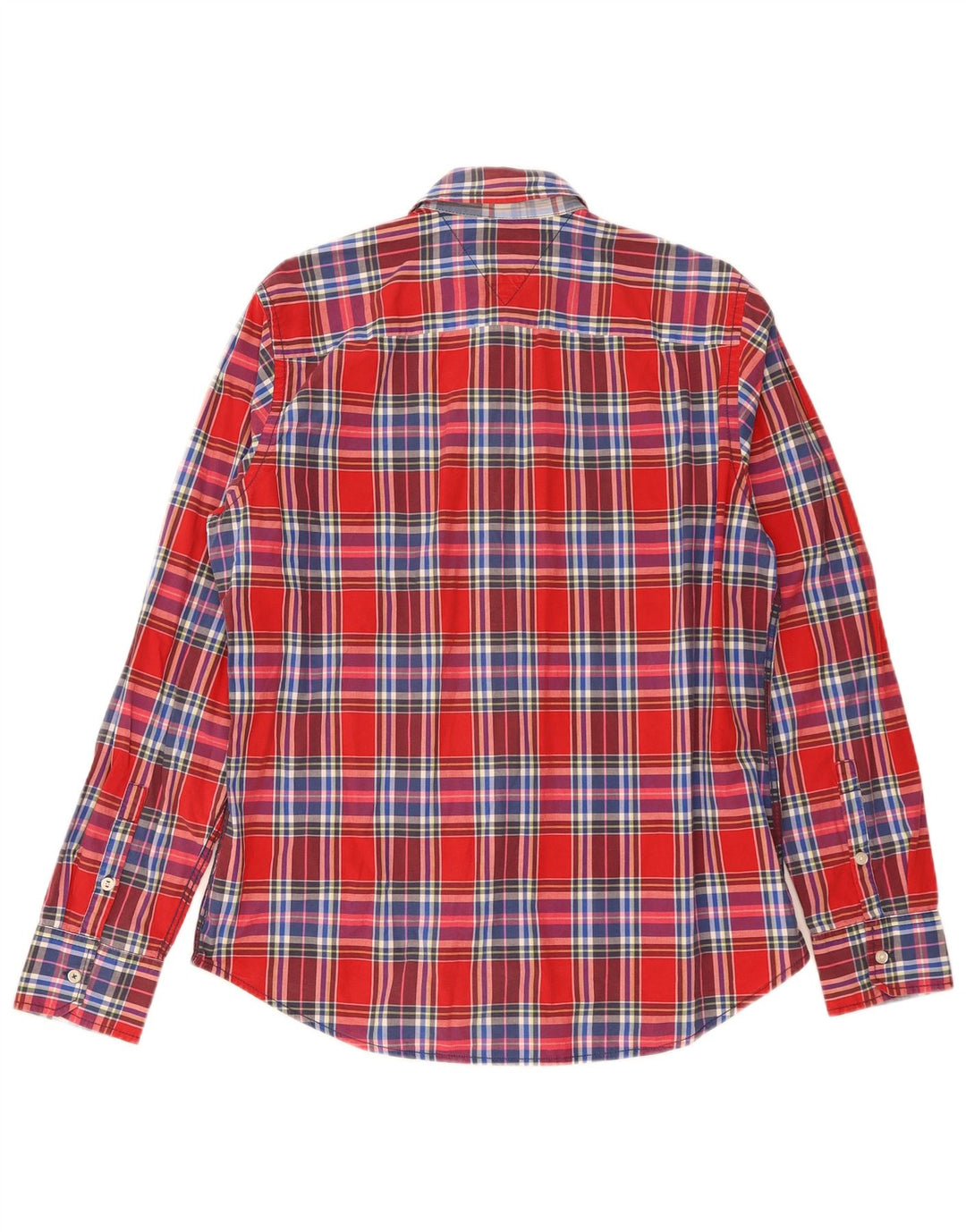 Ανδρικό πουκάμισο Tommy Hilfiger XL κόκκινο καρό βαμβακερό