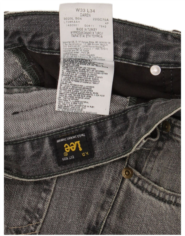 LEE Ανδρικό Τζιν Daren Straight W33 L34 Γκρι βαμβακερό