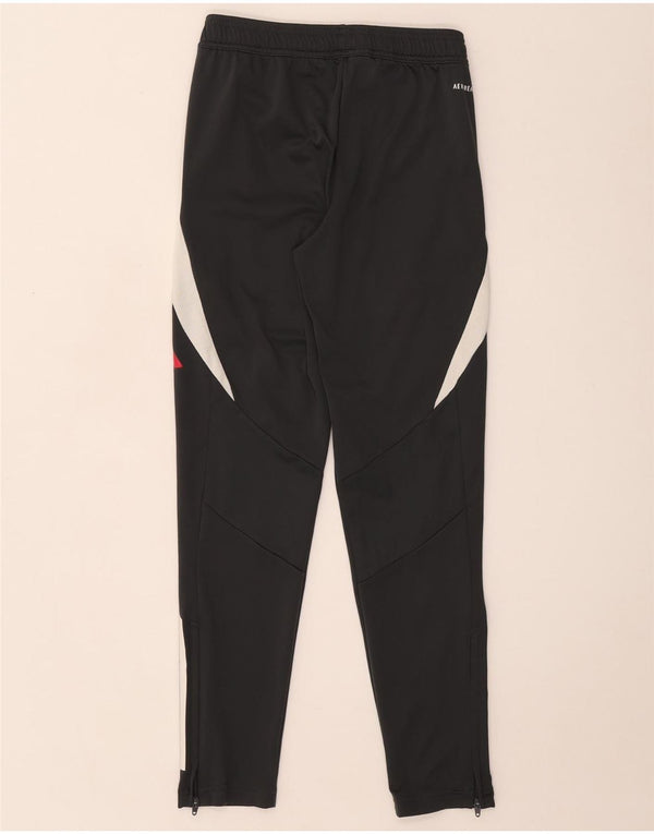 Παντελόνι αθλητικής φόρμας Adidas Girls Manchester United 11-12 ετών μαύρο