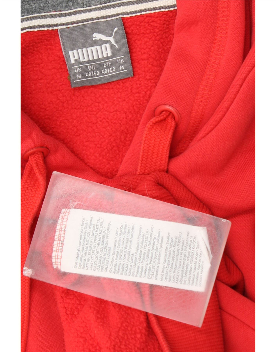 Ανδρικό κουκούλα Puma, μεσαίο κόκκινο βαμβακερό