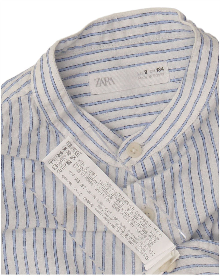 Πουκάμισο ZARA για αγόρια 8-9 ετών Λευκό βαμβακερό ρίγες