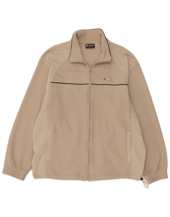 Ανδρική φόρμα Lotto Top Jacket UK 42/44 XL Beige Polyester
