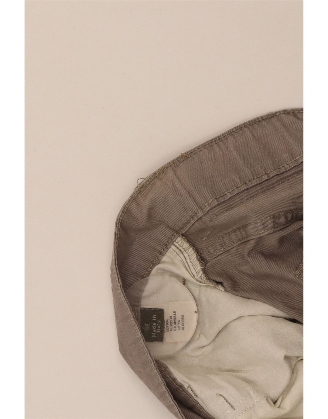 ERMENEGILDO ZEGNA Ανδρικό ίσιο casual παντελόνι W42 L30 Γκρι βαμβακερό