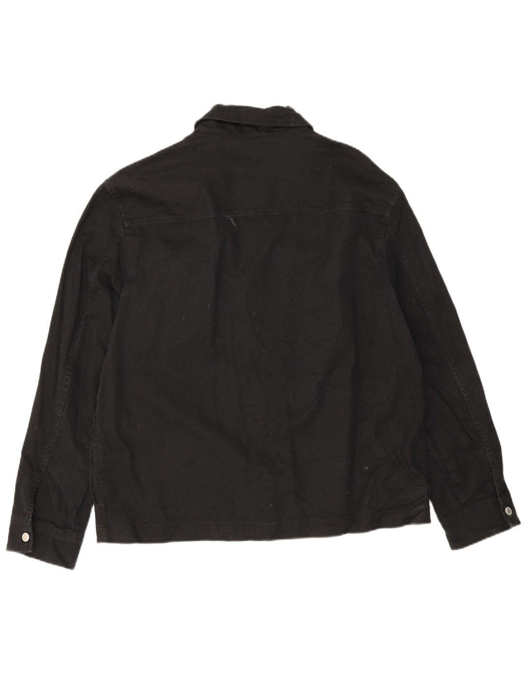 Zara Ανδρικό Bomber Jacket UK 42 XL Μαύρο βαμβακερό
