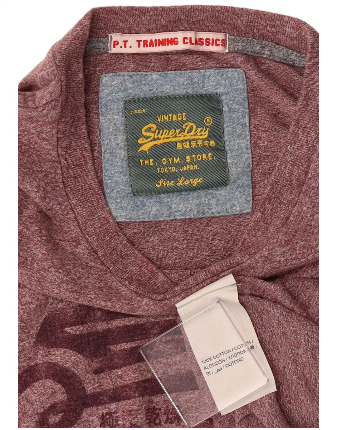 Γυναικείο γραφικό μπλουζάκι Superdry Top Large Maroon βαμβακερό