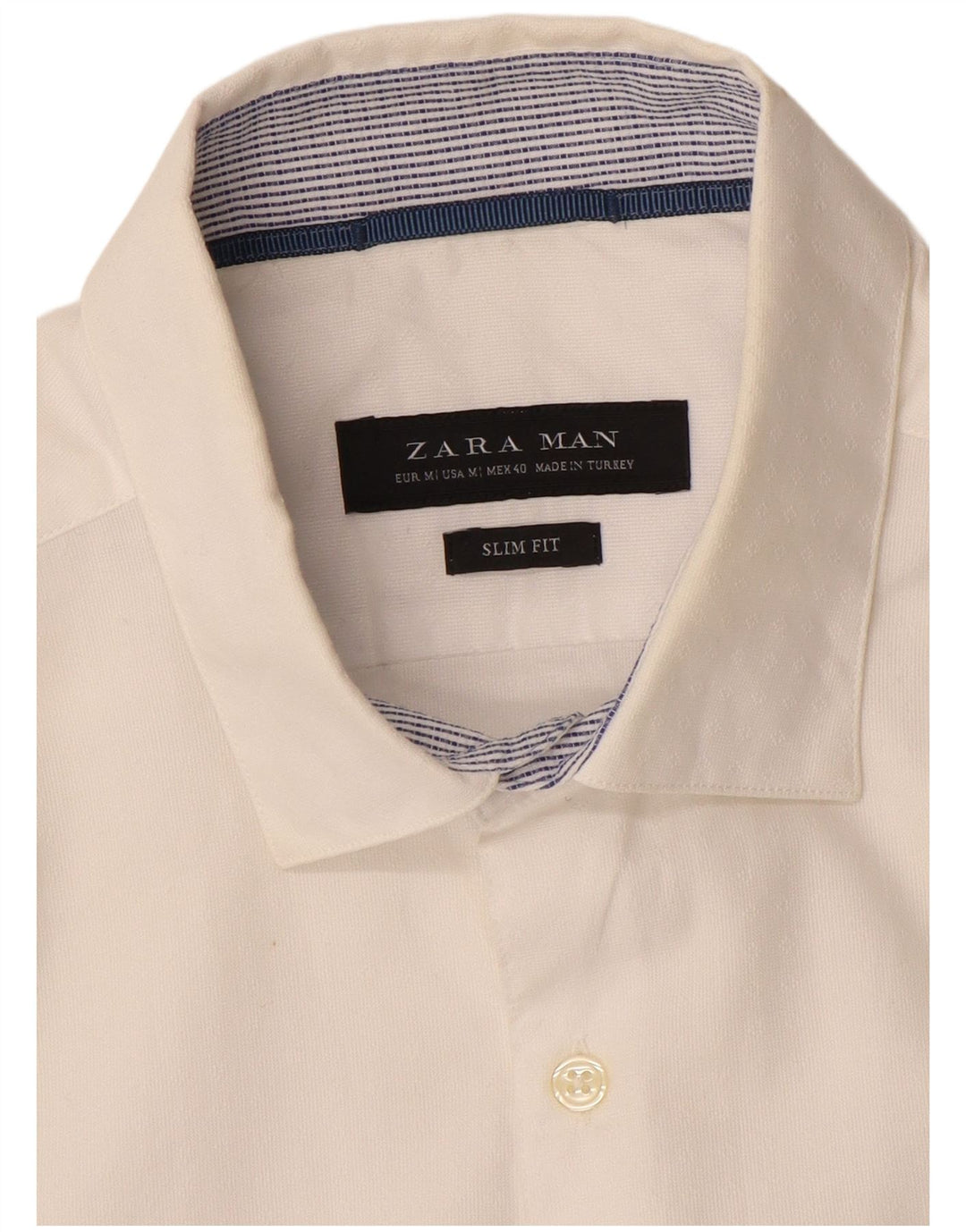 Ανδρικό πουκάμισο Zara Slim Fit Medium White