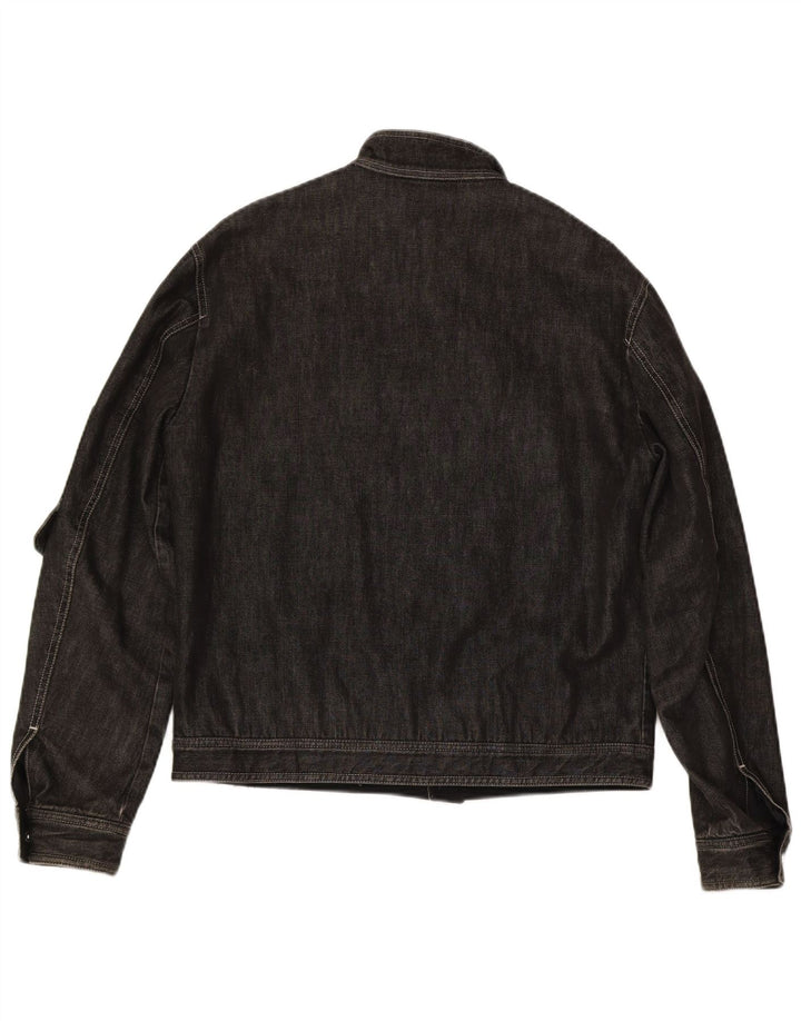 FERRE Mens Denim Jacket UK 40 Large Black