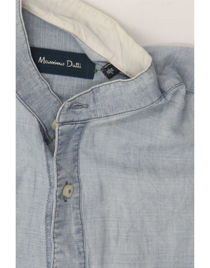 Ανδρικό πουκάμισο Massimo Dutti, μεσαίο μπλε