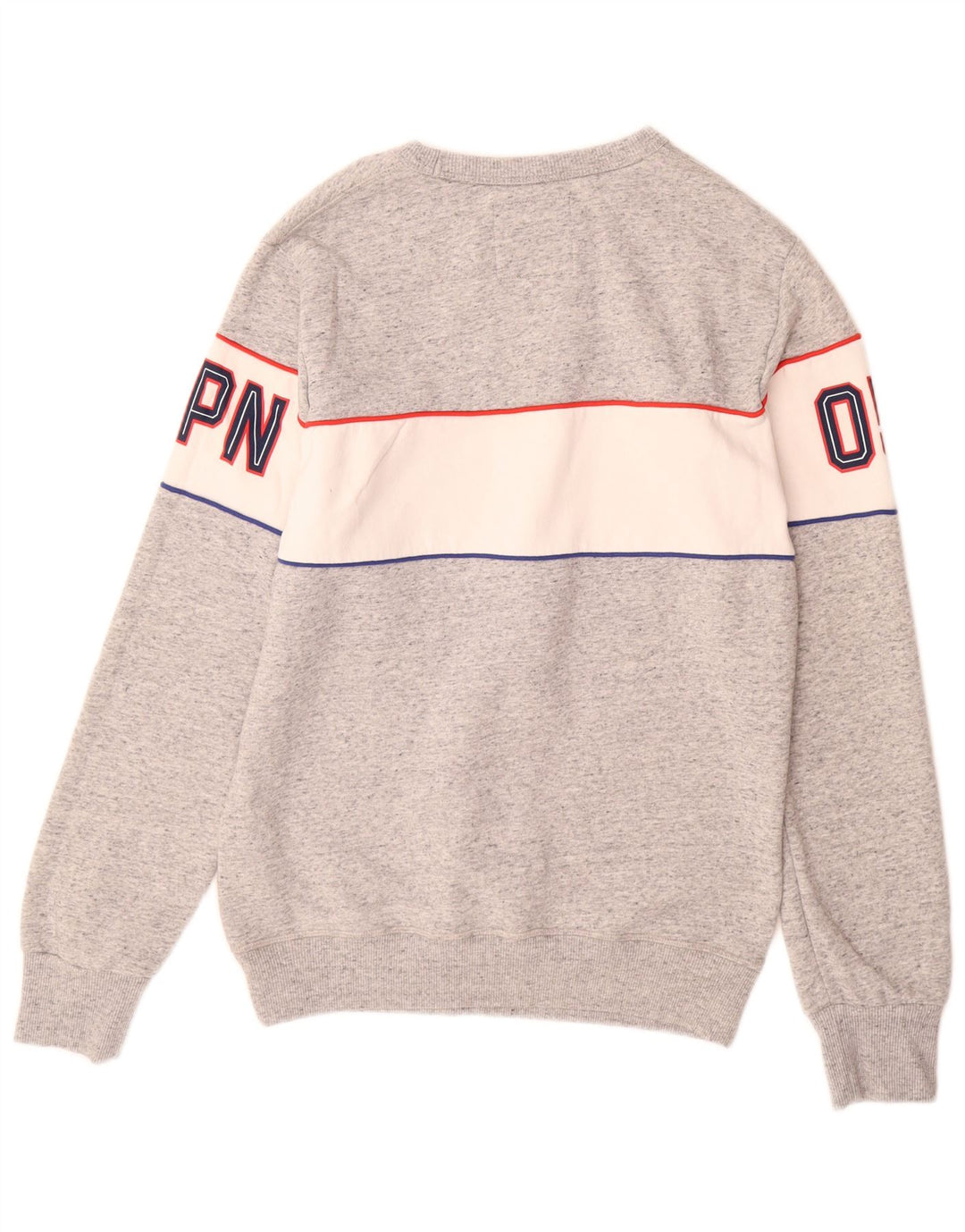 Ανδρικό γραφικό φούτερ SUPERDRY Jumper μεγάλο γκρι χρώμα βαμβακερό