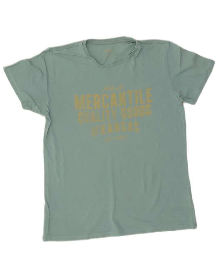 Ανδρικό γραφικό T-Shirt Lee Top Μεσαίο Τυρκουάζ Βαμβακερό