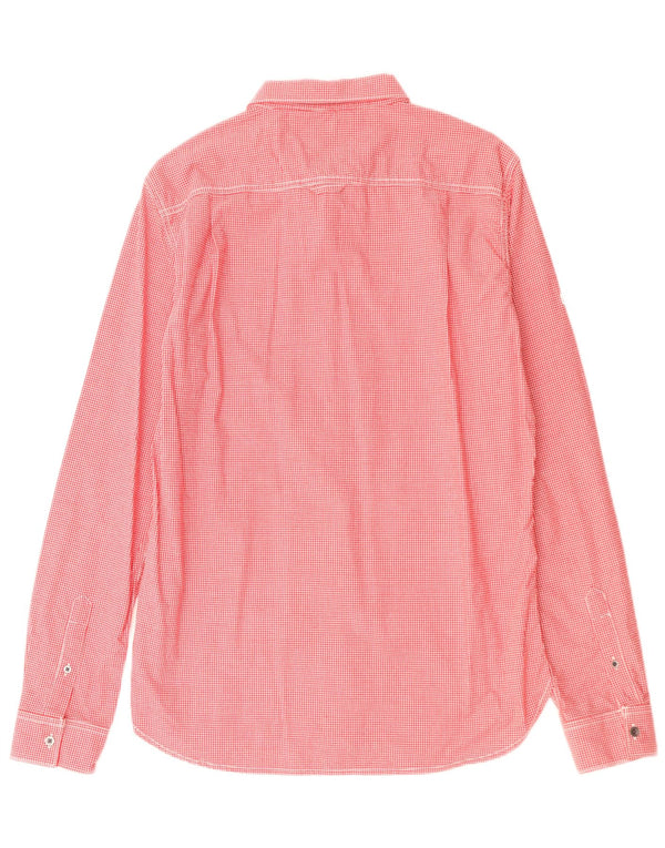 Ανδρικό πουκάμισο SUPERDRY μεγάλο κόκκινο βαμβακερό Gingham