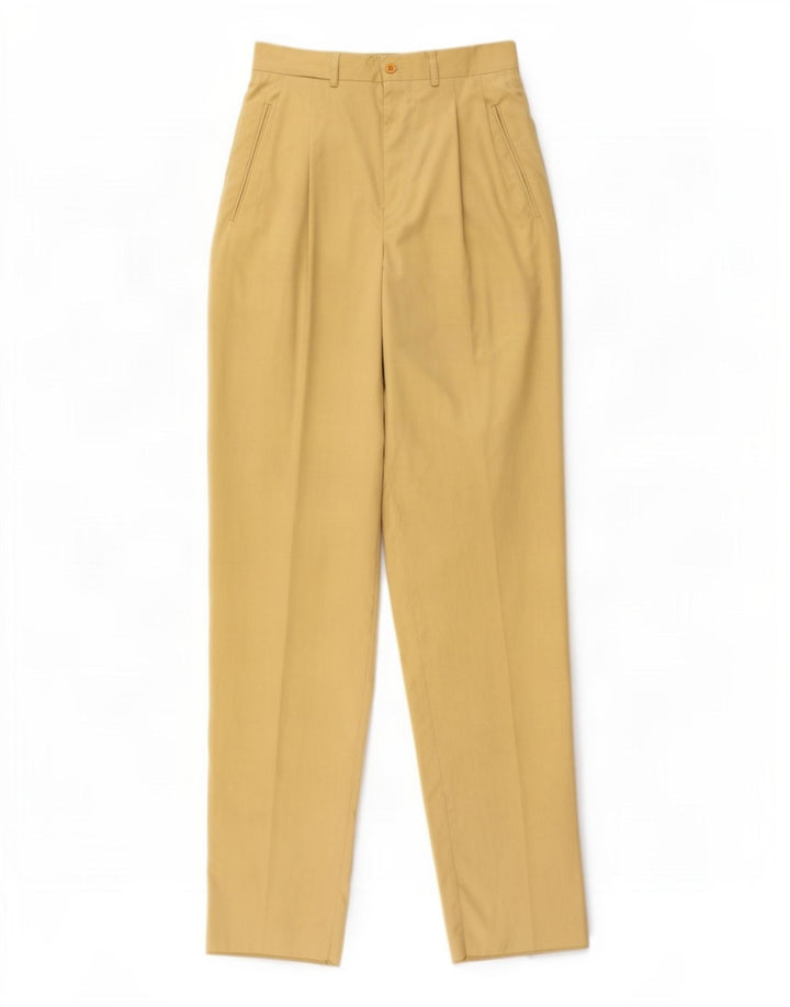 Vintage γυναικείο παντελόνι Chino με καρφίτσες W30 L36 κίτρινο