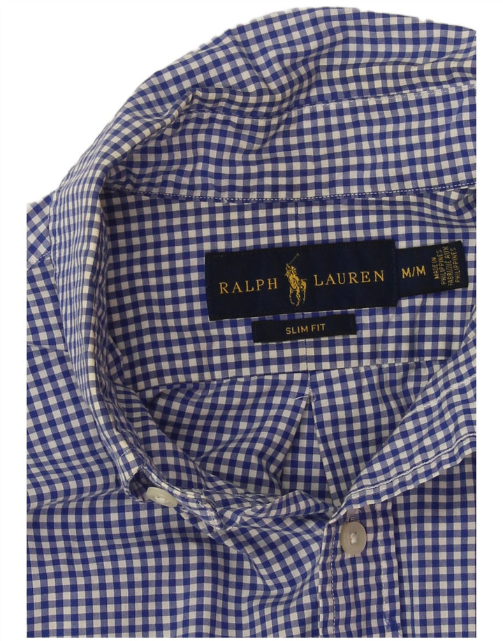 Ανδρικό πουκάμισο Ralph Lauren Slim Fit Medium Blue Gingham Cotton