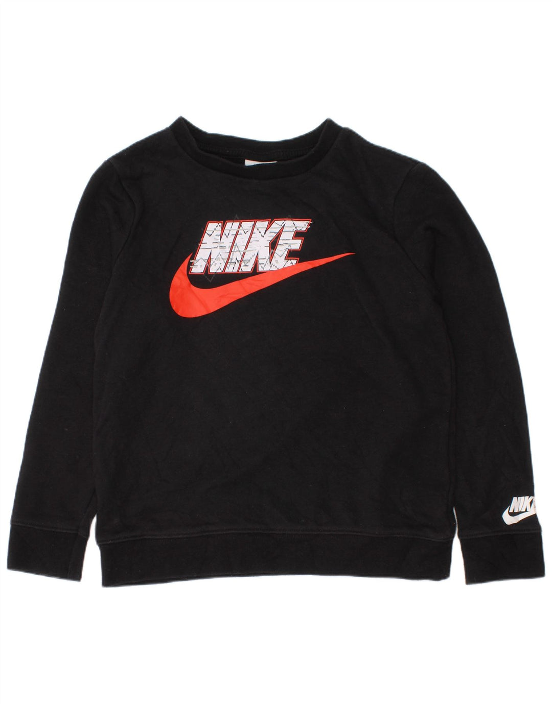 Γραφικό Φούτερ NIKE Boys Jumper 6-7 ετών μεγάλο μαύρο