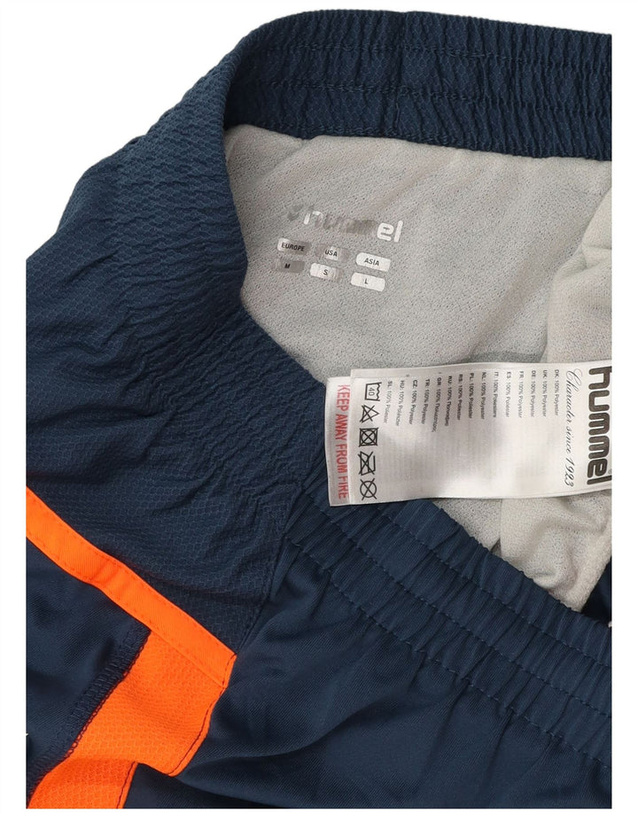 Ανδρικό γραφικό αθλητικό σορτς Hummel, μεσαίο μπλε ναυτικό, πολυεστέρας