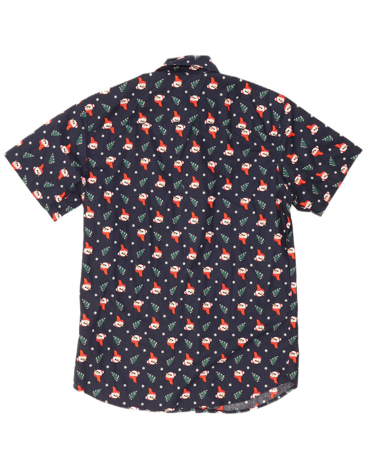 Jack & Jones Ανδρικό πουκάμισο με αφηρημένο σχέδιο Μικρό ναυτικό μπλε Χριστούγεννα