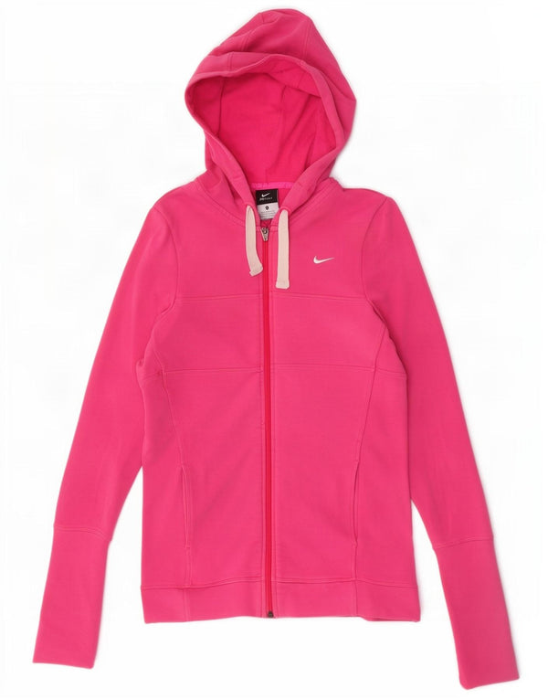 Γυναικείο πουλόβερ Nike Dri Fit Zip Hoodie UK 8/10 Μικρό ροζ βαμβακερό