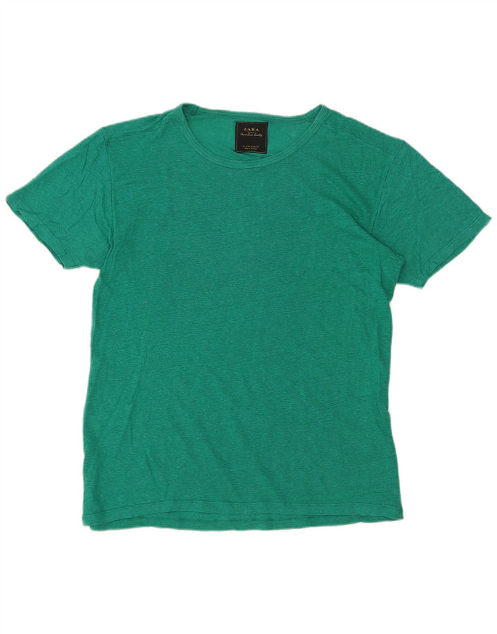 Zara Ανδρικό T-Shirt Top Μικρό Πράσινο