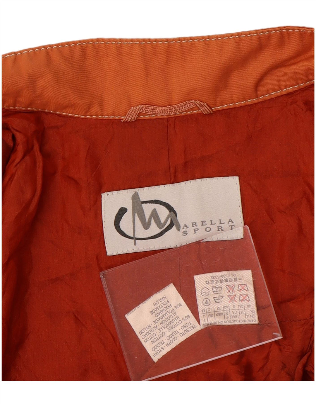 Marella Γυναικείο Bomber Jacket UK 12 Medium Orange Cotton