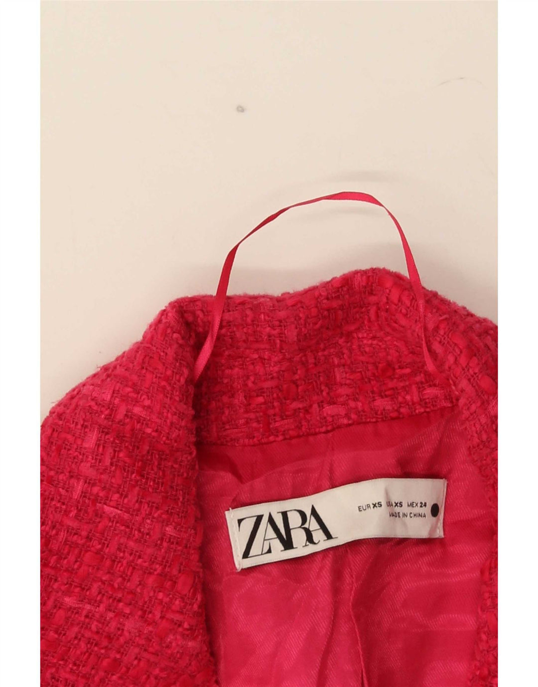Zara Γυναικείο σακάκι Blazer με διπλό στήθος UK 6 XS Pink Check