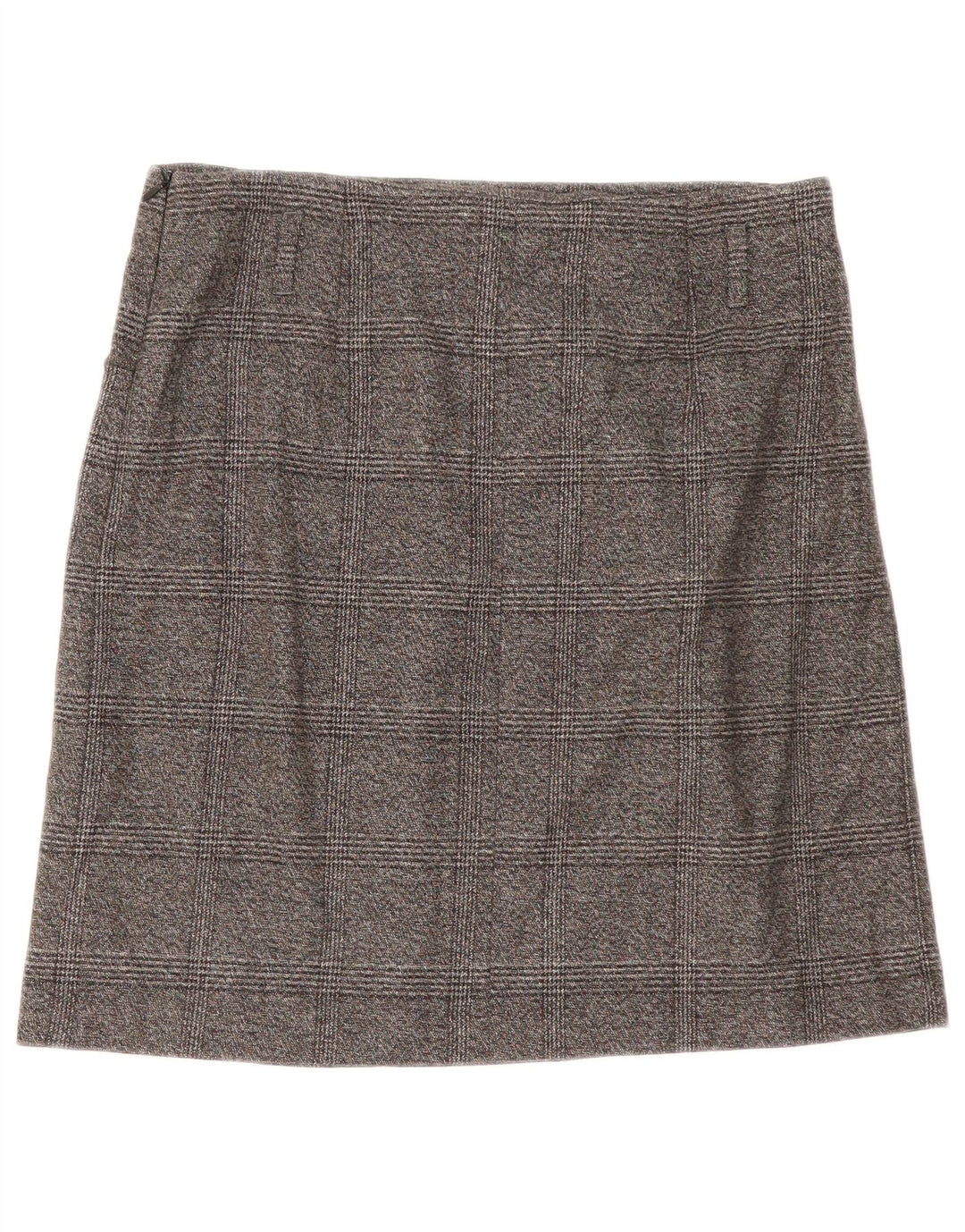 Zara Γυναικεία ίσια φούστα Medium W28 Γκρι Καρό Πολυεστέρας
