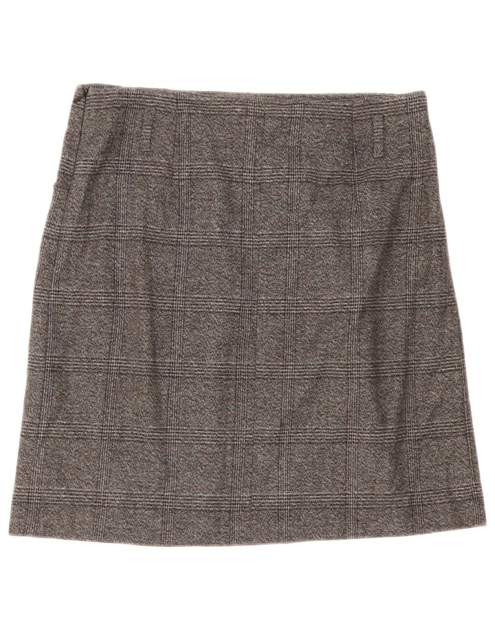 Zara Γυναικεία ίσια φούστα Medium W28 Γκρι Καρό Πολυεστέρας