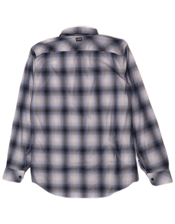 Ανδρικό πουκάμισο G-Star Slim Fit Large Blue Check Cotton