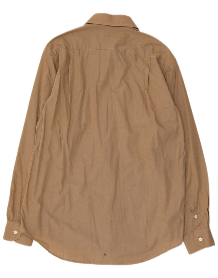 Ανδρικό πουκάμισο PIERRE CARDIN Μέγεθος 39 Βαμβακερό Μεσαίο Μπεζ ρίγες