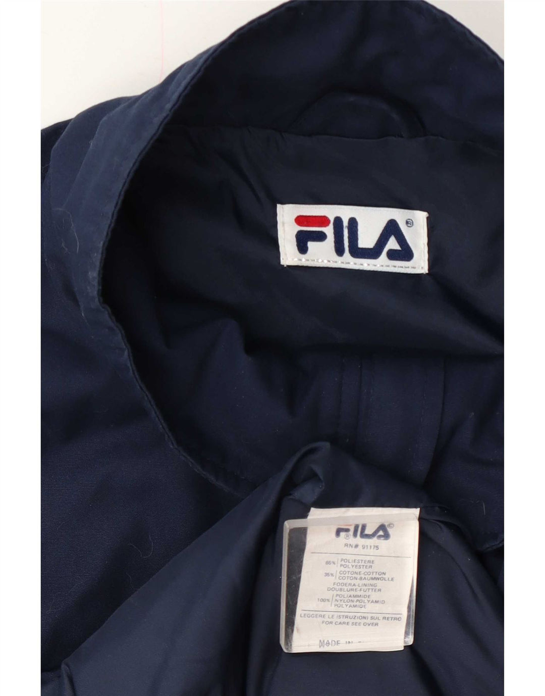 Ανδρικό μπουφάν Fila Windbreaker UK 40 Large Navy Blue Polyester