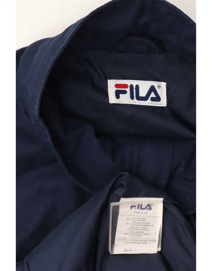 Ανδρικό μπουφάν Fila Windbreaker UK 40 Large Navy Blue Polyester