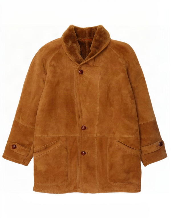 Vintage Ανδρικό Πανωφόρι Shearling IT 56 3XL Μπεζ