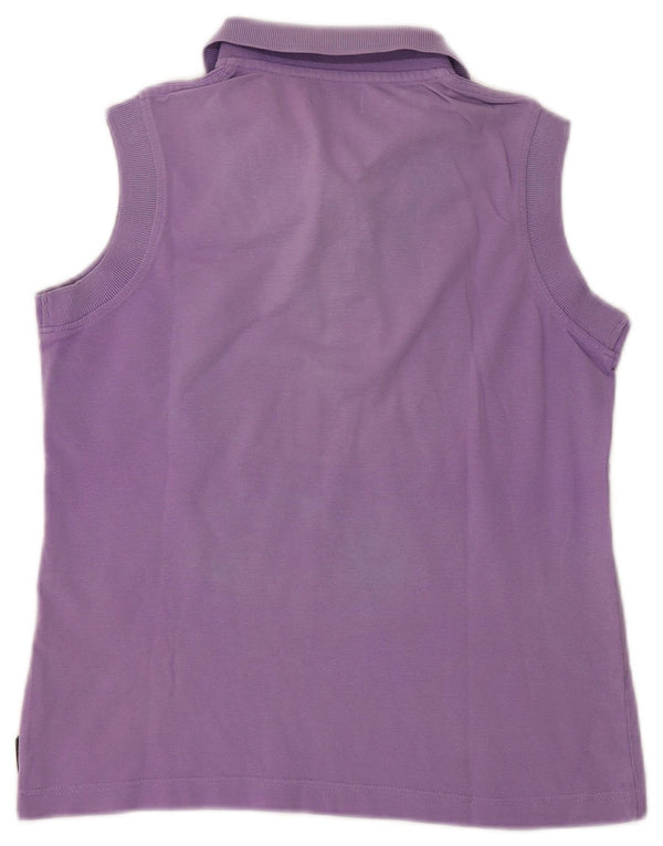 Kappa γυναικείο αμάνικο μπλουζάκι πόλο UK 14 Large Purple