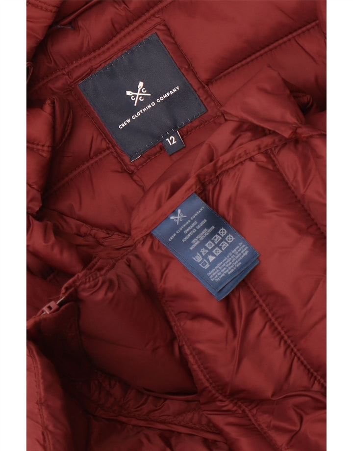 Crew Clothing Γυναικείο μπουφάν με κουκούλα UK 12 μεσαίο μπορντό πολυαμίδιο