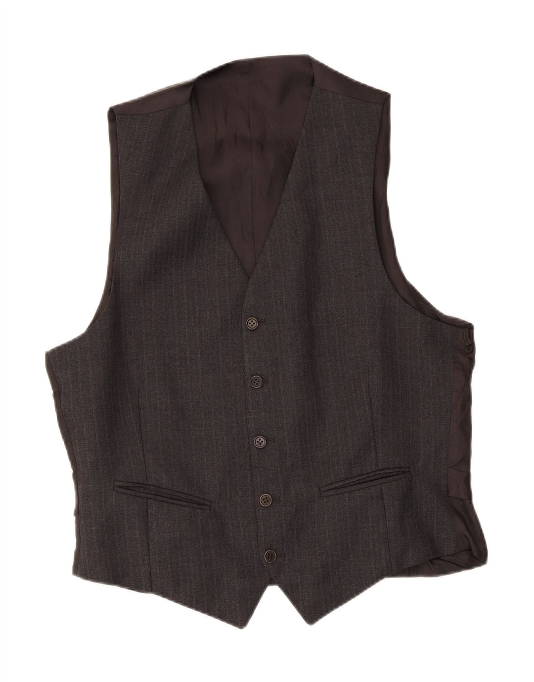 Vintage Ανδρικό Γιλέκο IT 52 Large Grey Pinstripe