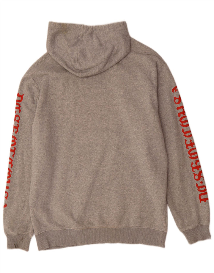 DC Mens Graphic Hoodie Jumper Medium Grey Cotton
