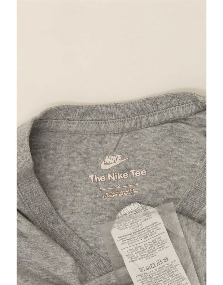 Ανδρικό μπλουζάκι Nike, μεγάλο γκρι βαμβακερό